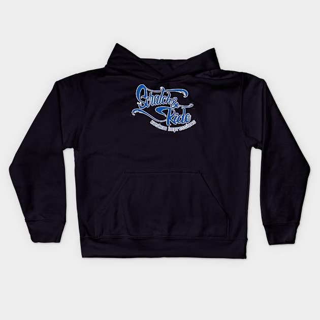 Scratch & Ride Brand (Royal Blue Logo) Kids Hoodie by Scratch&Ride